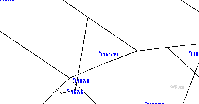 Parcela st. 1151/10 v KÚ Šalmanovice, Katastrální mapa