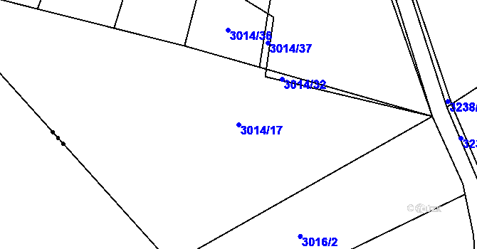 Parcela st. 3014/17 v KÚ Šalmanovice, Katastrální mapa