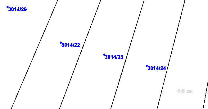 Parcela st. 3014/23 v KÚ Šalmanovice, Katastrální mapa