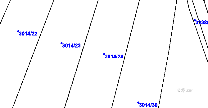 Parcela st. 3014/24 v KÚ Šalmanovice, Katastrální mapa