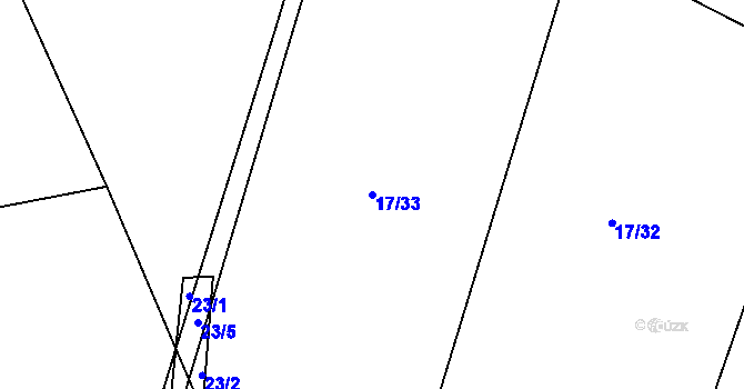 Parcela st. 17/33 v KÚ Šalmanovice, Katastrální mapa