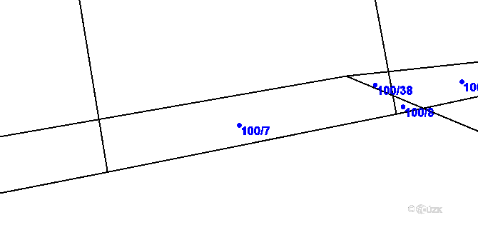 Parcela st. 100/7 v KÚ Šalmanovice, Katastrální mapa