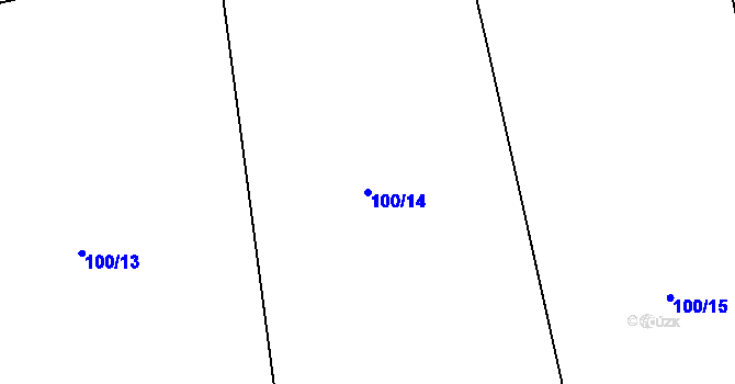 Parcela st. 100/14 v KÚ Šalmanovice, Katastrální mapa