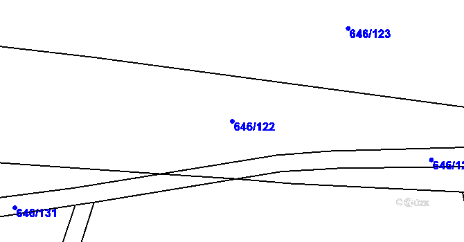 Parcela st. 646/122 v KÚ Šalmanovice, Katastrální mapa