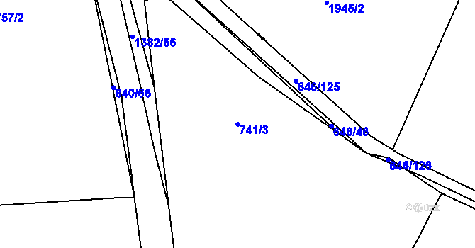 Parcela st. 741/3 v KÚ Šalmanovice, Katastrální mapa