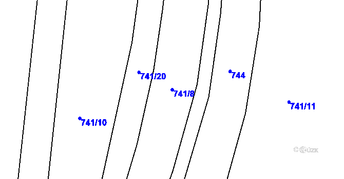 Parcela st. 741/8 v KÚ Šalmanovice, Katastrální mapa