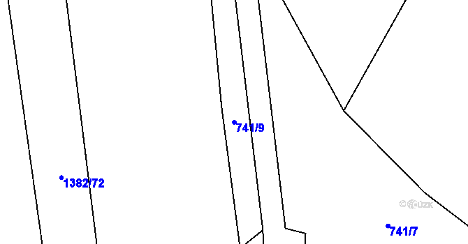 Parcela st. 741/9 v KÚ Šalmanovice, Katastrální mapa