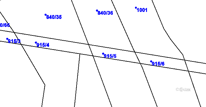 Parcela st. 915/5 v KÚ Šalmanovice, Katastrální mapa