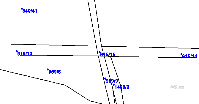 Parcela st. 915/15 v KÚ Šalmanovice, Katastrální mapa