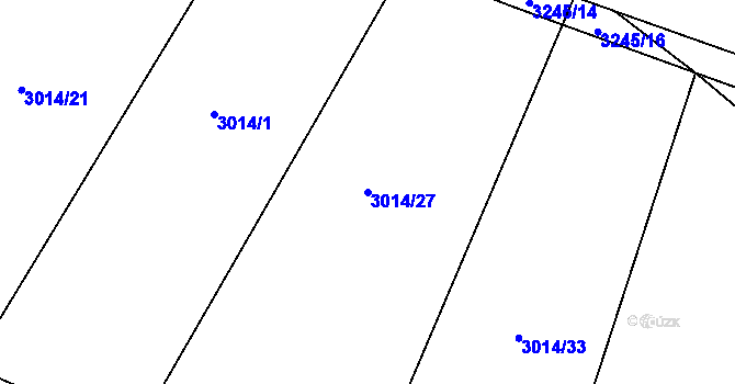 Parcela st. 3014/27 v KÚ Šalmanovice, Katastrální mapa