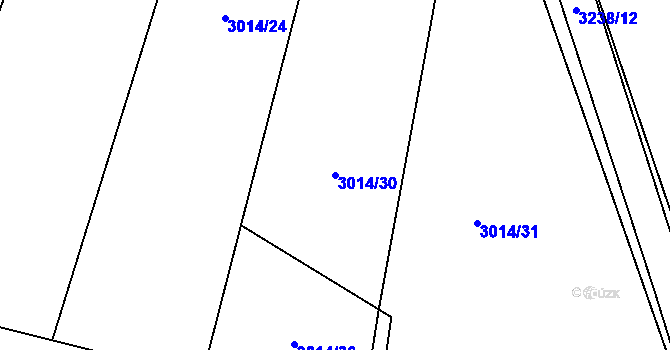 Parcela st. 3014/30 v KÚ Šalmanovice, Katastrální mapa