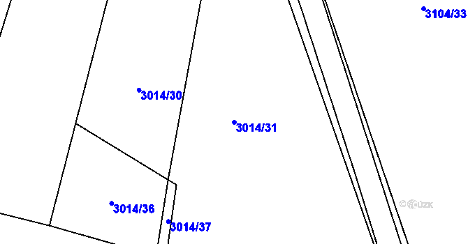 Parcela st. 3014/31 v KÚ Šalmanovice, Katastrální mapa