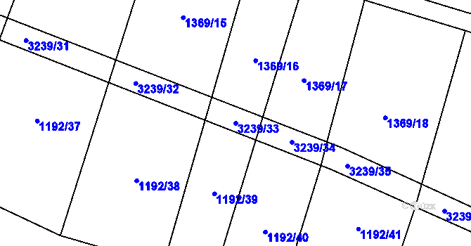 Parcela st. 3239/33 v KÚ Šalmanovice, Katastrální mapa