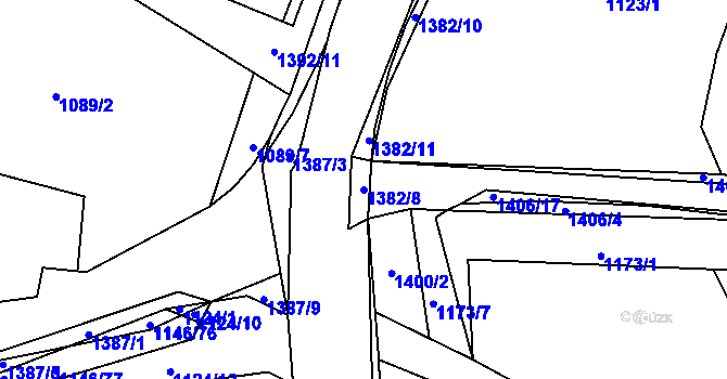 Parcela st. 1382/8 v KÚ Šalmanovice, Katastrální mapa