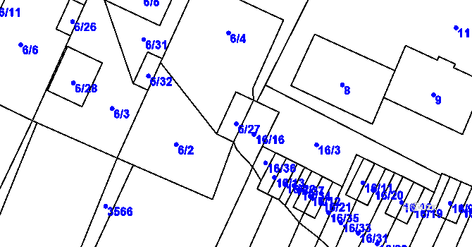 Parcela st. 6/27 v KÚ Šanov nad Jevišovkou, Katastrální mapa