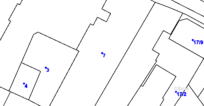 Parcela st. 7 v KÚ Šanov nad Jevišovkou, Katastrální mapa
