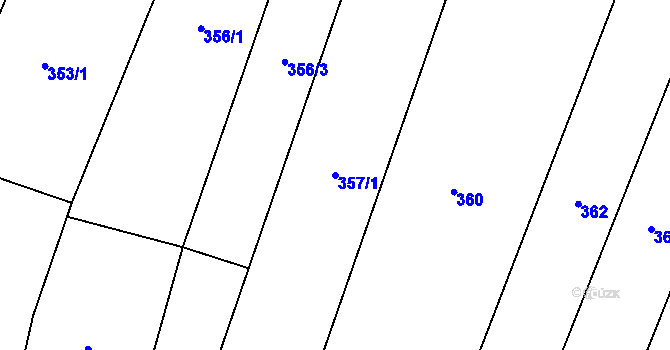 Parcela st. 357/1 v KÚ Šanov nad Jevišovkou, Katastrální mapa