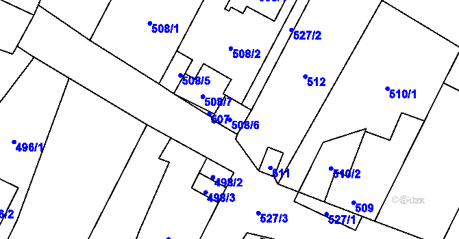 Parcela st. 508/6 v KÚ Šanov nad Jevišovkou, Katastrální mapa