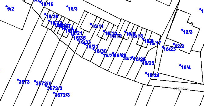 Parcela st. 16/29 v KÚ Šanov nad Jevišovkou, Katastrální mapa