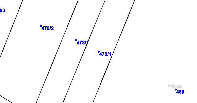Parcela st. 479/1 v KÚ Šanov nad Jevišovkou, Katastrální mapa