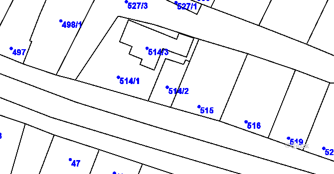 Parcela st. 514/2 v KÚ Šanov nad Jevišovkou, Katastrální mapa
