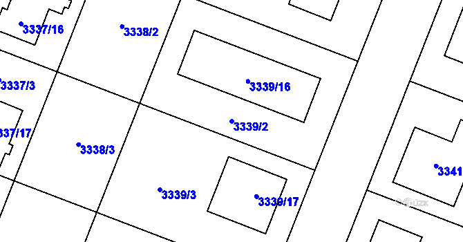 Parcela st. 3339/2 v KÚ Šanov nad Jevišovkou, Katastrální mapa