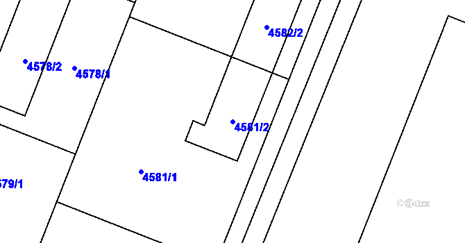 Parcela st. 4581/2 v KÚ Šanov nad Jevišovkou, Katastrální mapa