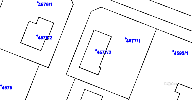 Parcela st. 4577/2 v KÚ Šanov nad Jevišovkou, Katastrální mapa