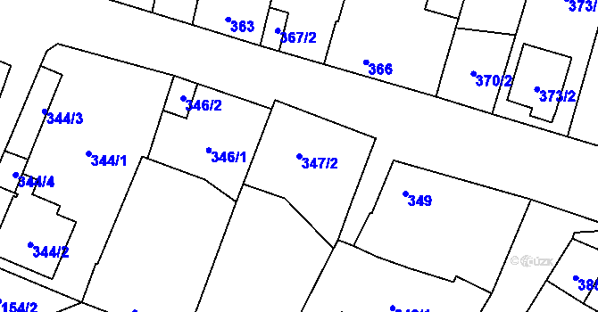 Parcela st. 347/2 v KÚ Šanov nad Jevišovkou, Katastrální mapa