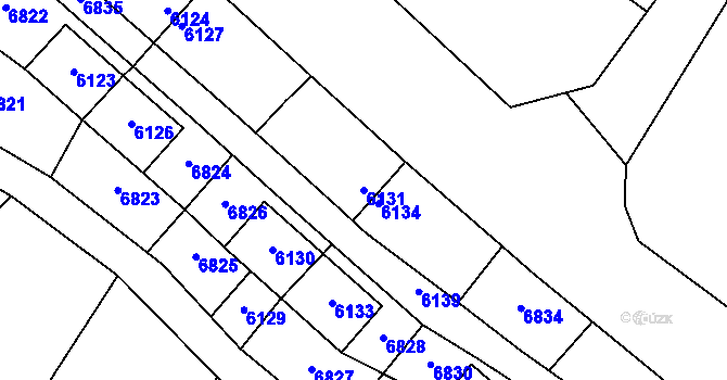Parcela st. 6131 v KÚ Šanov nad Jevišovkou, Katastrální mapa