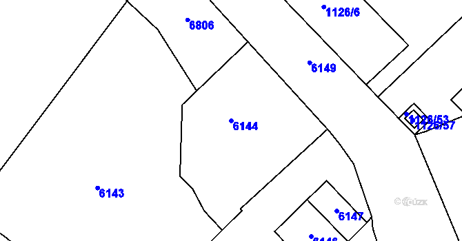 Parcela st. 6144 v KÚ Šanov nad Jevišovkou, Katastrální mapa