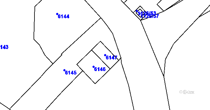Parcela st. 6147 v KÚ Šanov nad Jevišovkou, Katastrální mapa