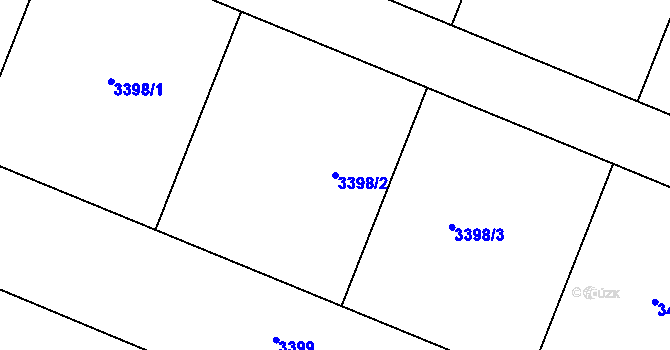Parcela st. 3398/2 v KÚ Šanov nad Jevišovkou, Katastrální mapa