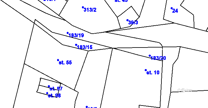 Parcela st. 10/2 v KÚ Šaplava, Katastrální mapa