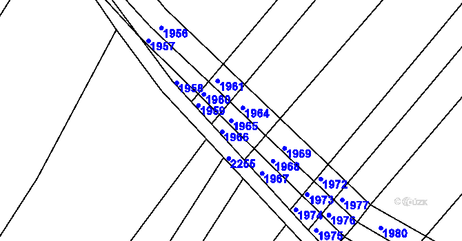 Parcela st. 1965 v KÚ Šaratice, Katastrální mapa