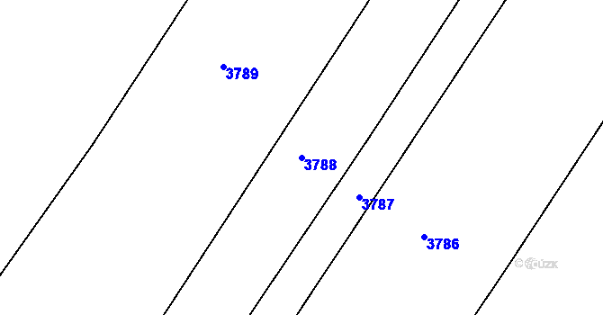 Parcela st. 3788 v KÚ Šaratice, Katastrální mapa