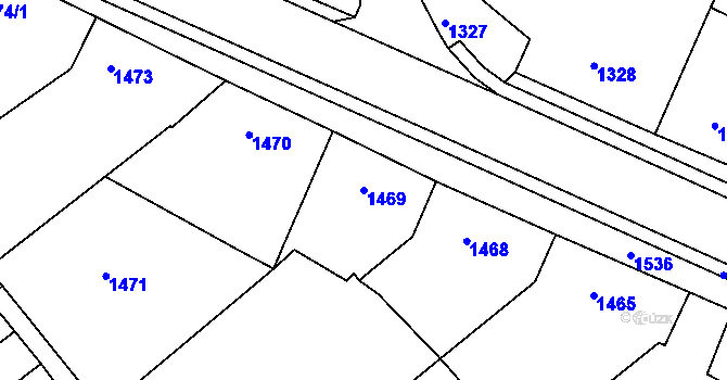 Parcela st. 1469 v KÚ Šardice, Katastrální mapa