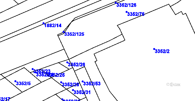 Parcela st. 3352/51 v KÚ Šardice, Katastrální mapa