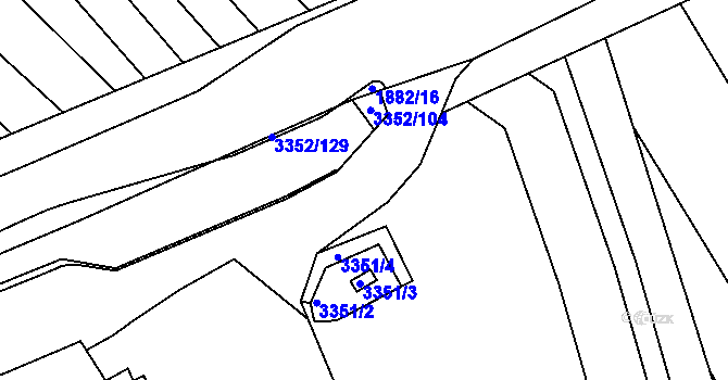 Parcela st. 3352/71 v KÚ Šardice, Katastrální mapa