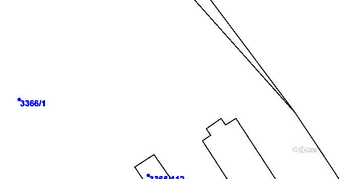 Parcela st. 3366/11 v KÚ Šardice, Katastrální mapa