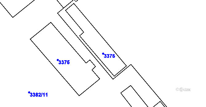 Parcela st. 3376 v KÚ Šardice, Katastrální mapa