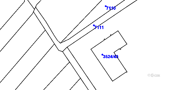 Parcela st. 3524/38 v KÚ Šardice, Katastrální mapa