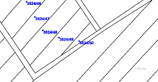 Parcela st. 3524/50 v KÚ Šardice, Katastrální mapa