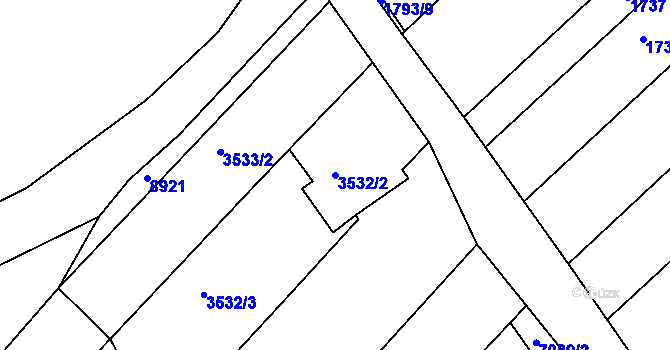 Parcela st. 3532/2 v KÚ Šardice, Katastrální mapa