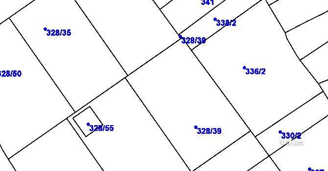 Parcela st. 328/19 v KÚ Šardice, Katastrální mapa