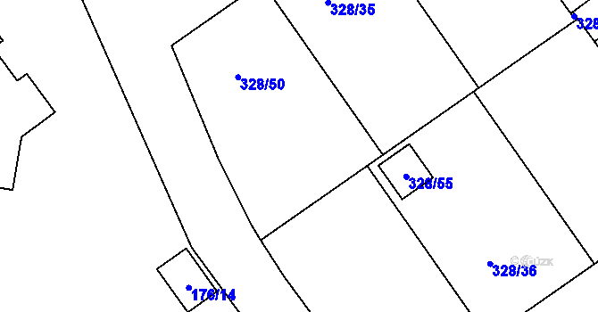 Parcela st. 328/23 v KÚ Šardice, Katastrální mapa