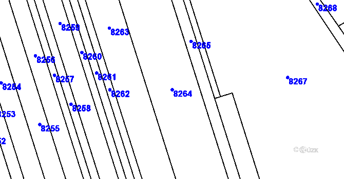 Parcela st. 8264 v KÚ Šardice, Katastrální mapa
