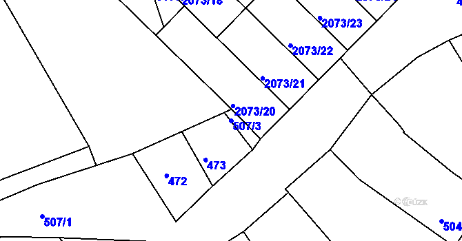 Parcela st. 507/3 v KÚ Šardice, Katastrální mapa