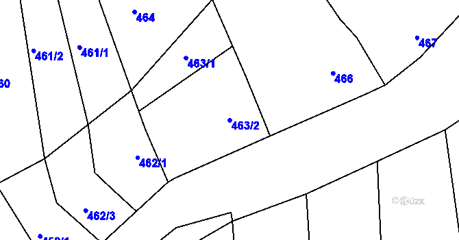 Parcela st. 463/2 v KÚ Šardice, Katastrální mapa