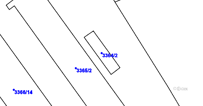 Parcela st. 3364/2 v KÚ Šardice, Katastrální mapa